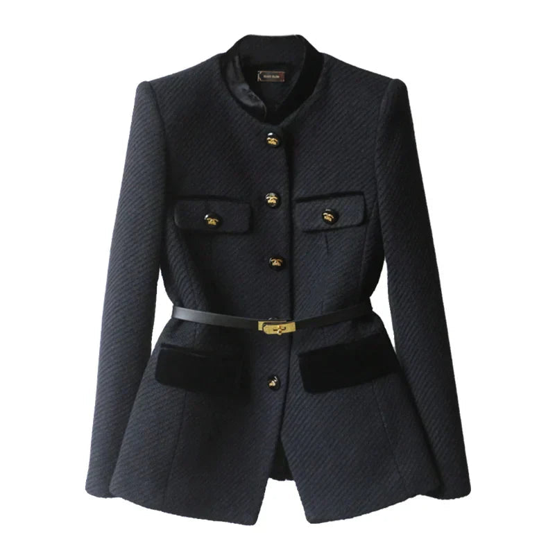 EB | Zeitloser Damen Wollmantel - Mid-Length Eleganz & Wärme