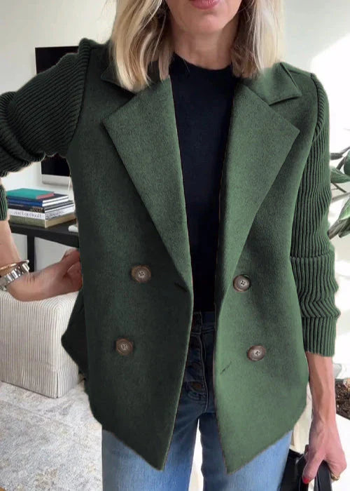 EB | Schicker Doppelreiher-Mantel für Frauen - Warme Winter-Eleganz