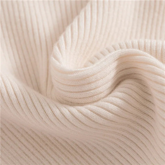 EB | Rollkragenpullover Langarm Gerippt