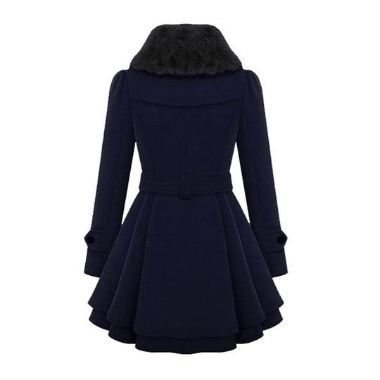 EB | Wollmix-Trenchcoat - eleganter langer Wintermantel