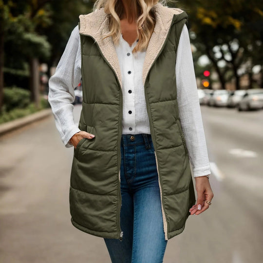 EB | Damen Weste mit Fleece und Kapuze
