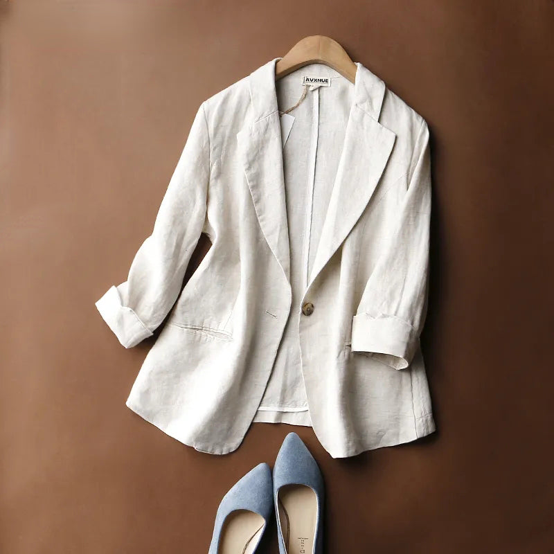 EB | Daly Chic Minimalist Leinen Blazer