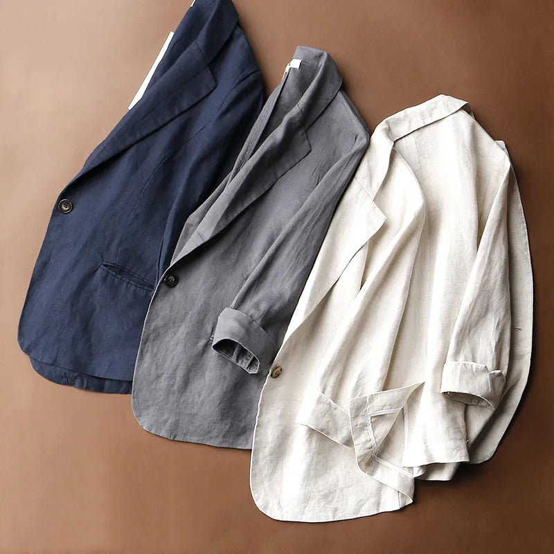 EB | Daly Chic Minimalist Leinen Blazer