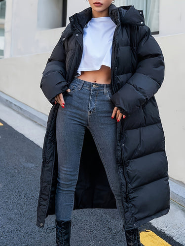 EB | Bequeme schwarze Pufferjacke für Frauen mit Winterisolierung