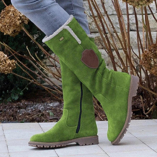 EB | Damen-Wildlederstiefel Im Vintage-Stil