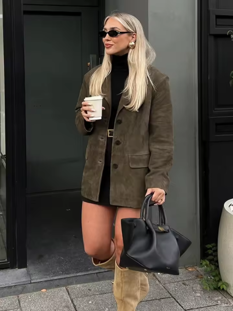 EB | Damen Oversized Wintermantel mit gemütlicher warmer Fütterung