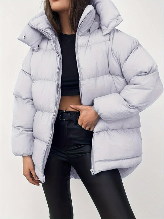 EB | Gemütliche Stilvolle Kurze Pufferjacke für Damen Warm und Vielseitig