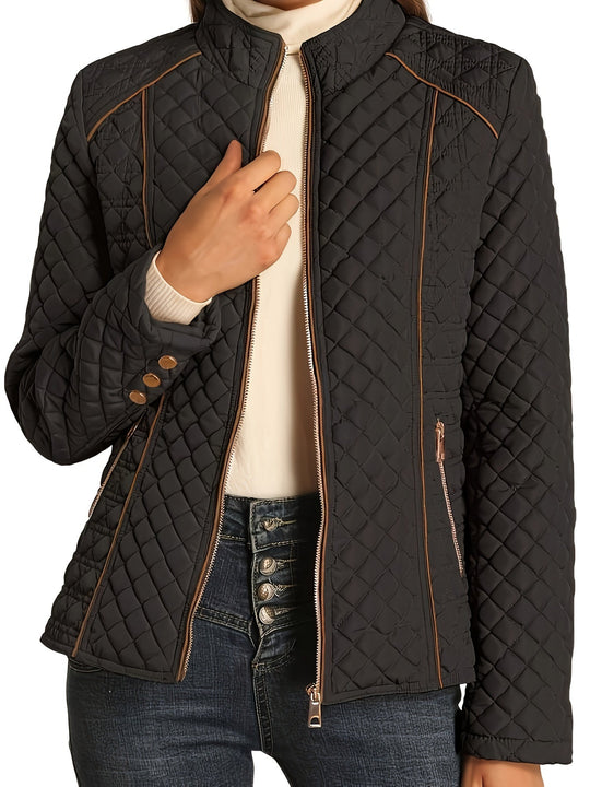 EB | Damen Gefütterte Winterjacke mit Reißverschluss und Luxuriösem Material