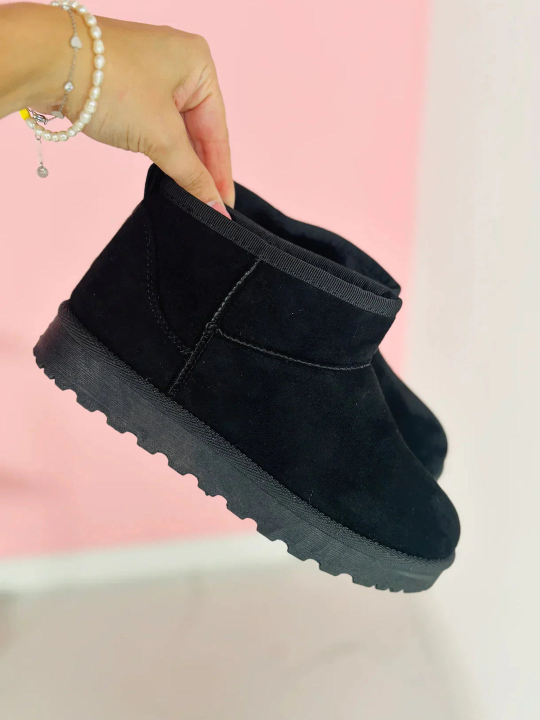 Stiefeletten - Slip-On - Mit Fell gefüttert - Winterstiefel - Damenstiefel EB