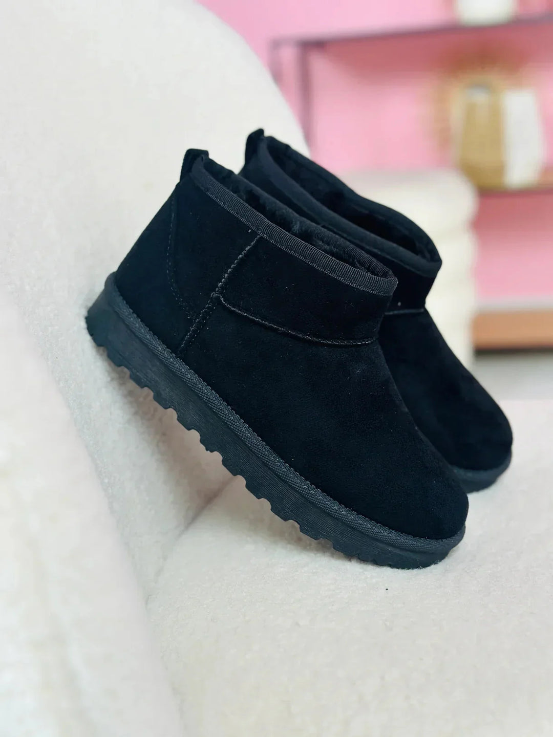 Stiefeletten - Slip-On - Mit Fell gefüttert - Winterstiefel - Damenstiefel EB