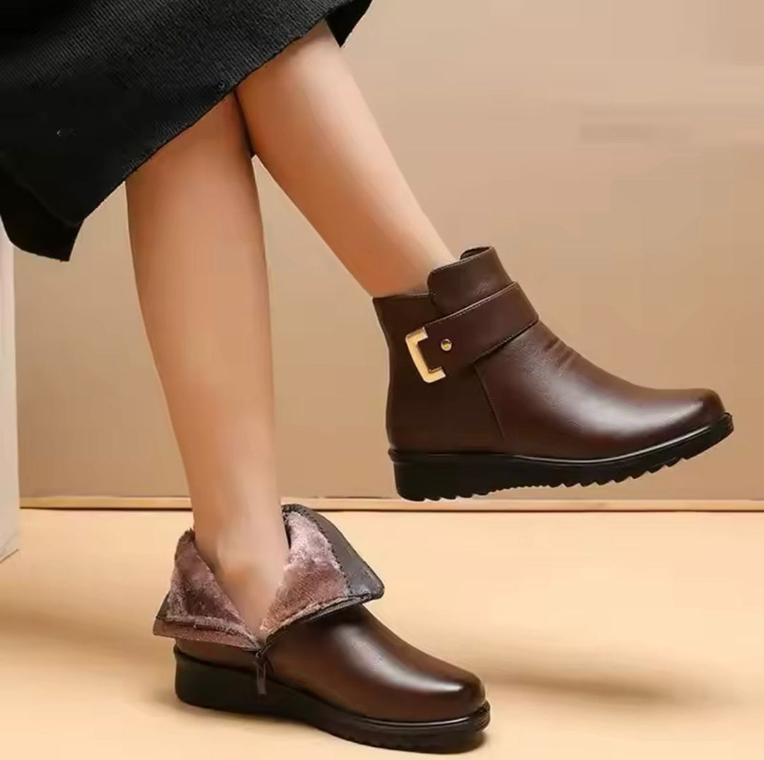 Stiefeletten - Warm - Mit Fell gefüttert - Winterstiefel - Damenstiefel EB