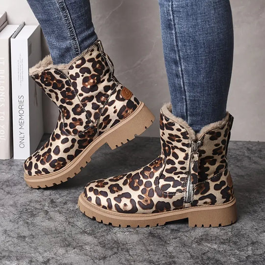 Stiefeletten - Rutschfeste Winterstiefel mit Futter aus Kunstfell für Damen EB