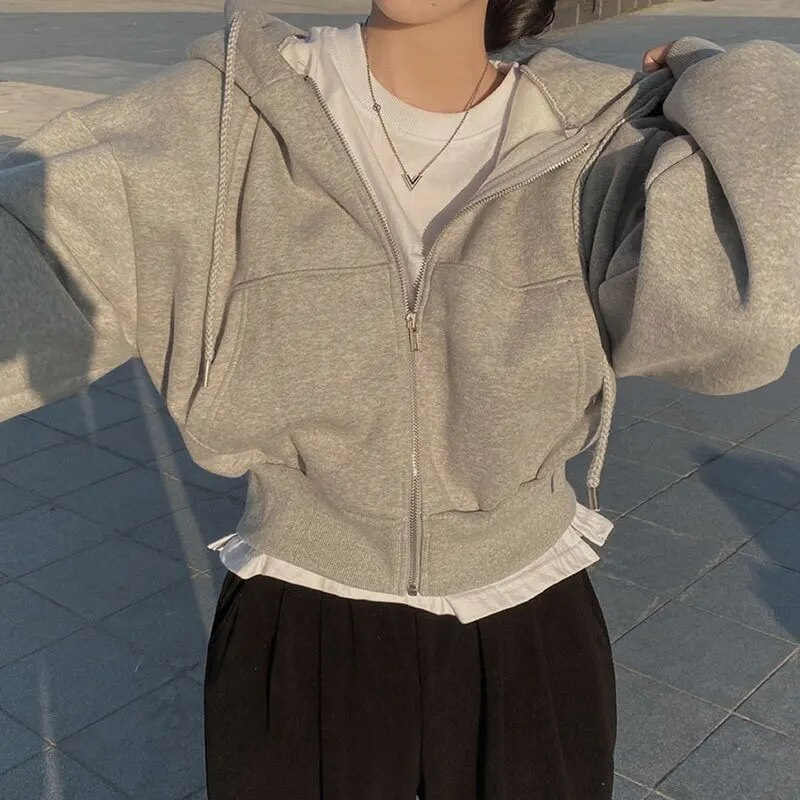 EB | Übergröße Zipper-Hoodie Für Damen