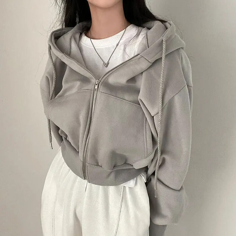 EB | Übergröße Zipper-Hoodie Für Damen