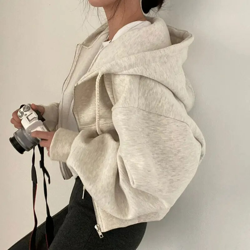 EB | Übergröße Zipper-Hoodie Für Damen