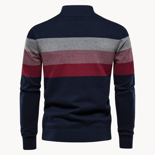 EB | Strickpullover mit Viertelreißverschluss - Eleganter Feinstrick für Business & Freizeit