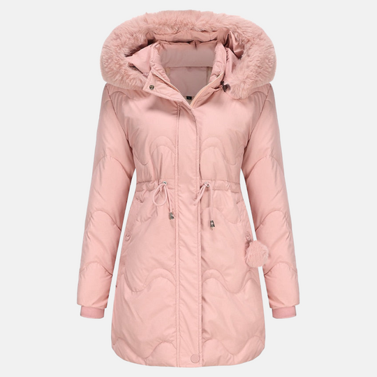 EB | Pelzjacke mit Abnehmbarem Kapuzen