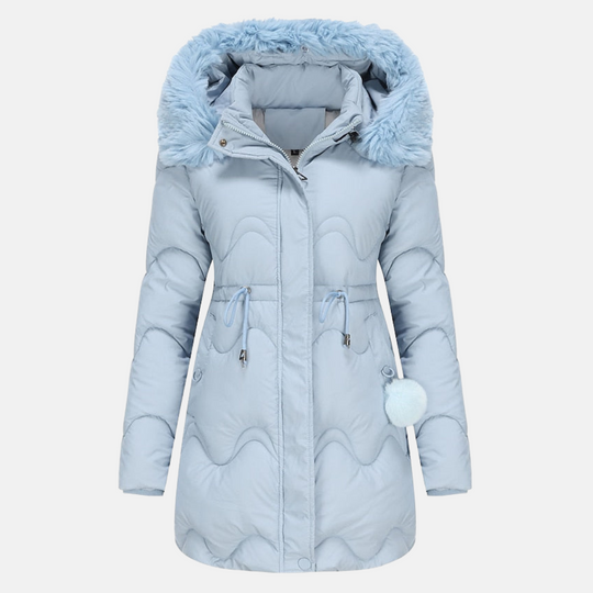 EB | Pelzjacke mit Abnehmbarem Kapuzen
