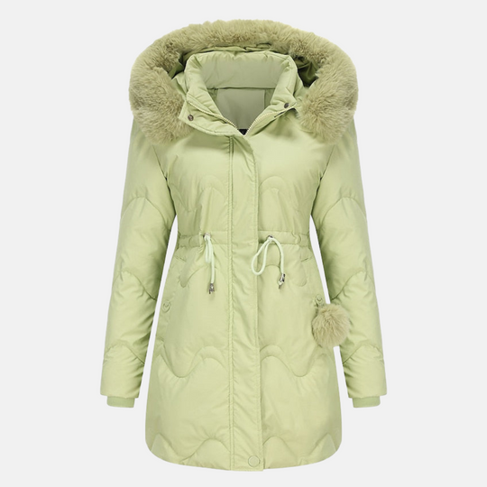 EB | Pelzjacke mit Abnehmbarem Kapuzen