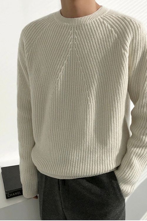 EB | Eleganter Gerippter Pullover für Männer