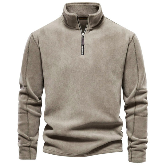 EB | Klassische Fleecejacke mit Hohem Kragen Polyester Warm und Bequem