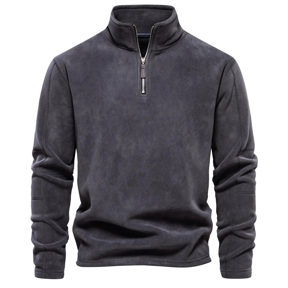 EB | Klassische Fleecejacke mit Hohem Kragen Polyester Warm und Bequem