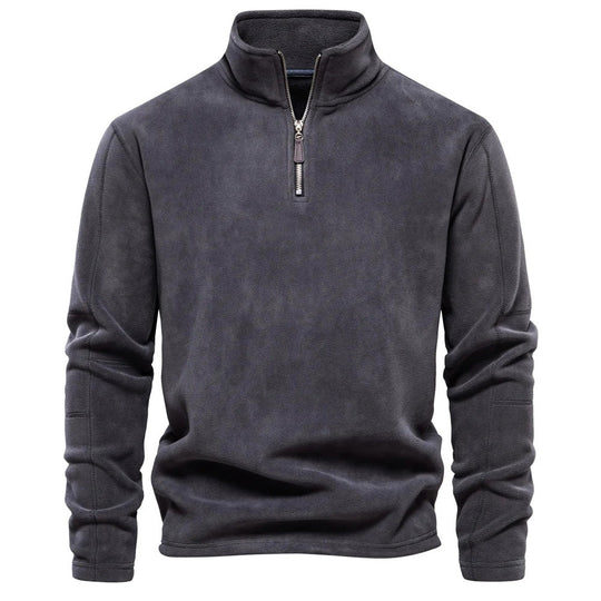 EB | Klassische Fleecejacke mit Hohem Kragen Polyester Warm und Bequem