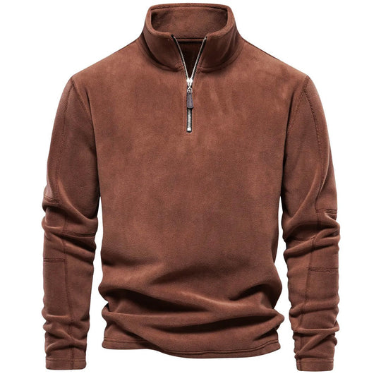 EB | Klassische Fleecejacke mit Hohem Kragen Polyester Warm und Bequem