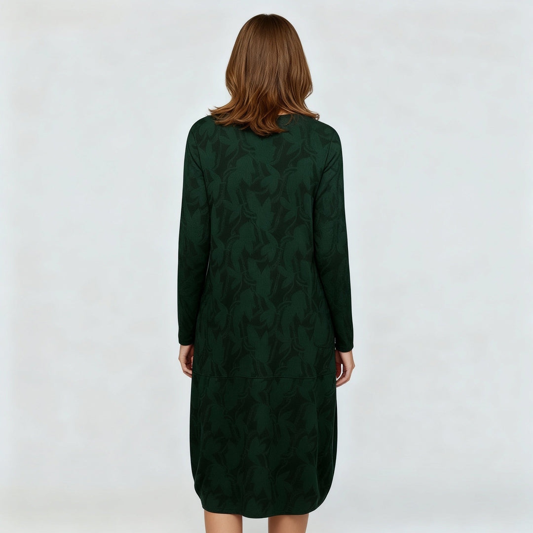 Luxuriöses Winterkleid Druck Elegant Komfort | EB