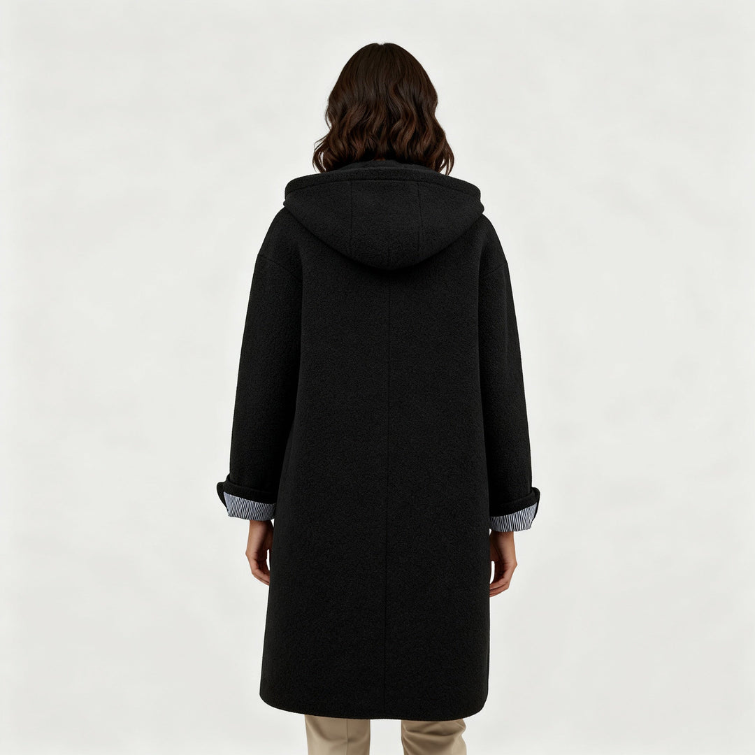 Eleganter Wintermantel Damen Komfort Langer Mantel Fleece | EB