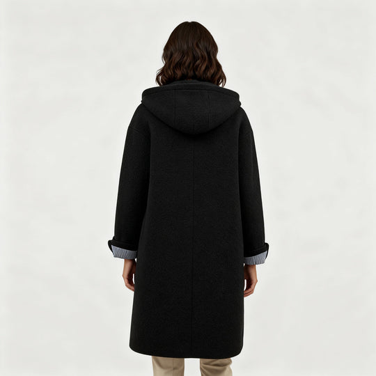 Eleganter Wintermantel Damen Komfort Langer Mantel Fleece | EB