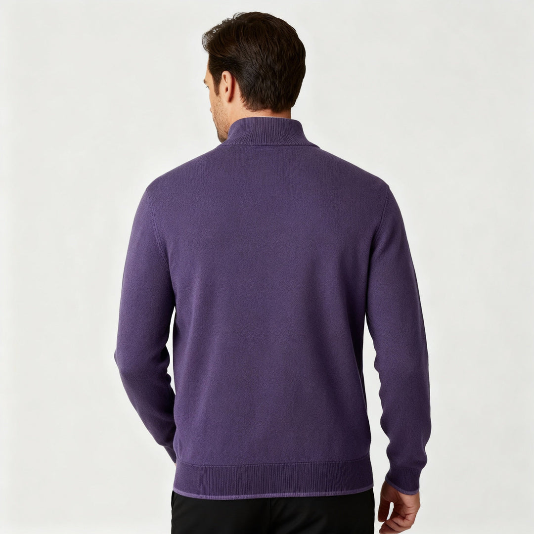 Eleganter Merino Komfort Pullover Damen Reißverschluss Moderne Strickware | EB