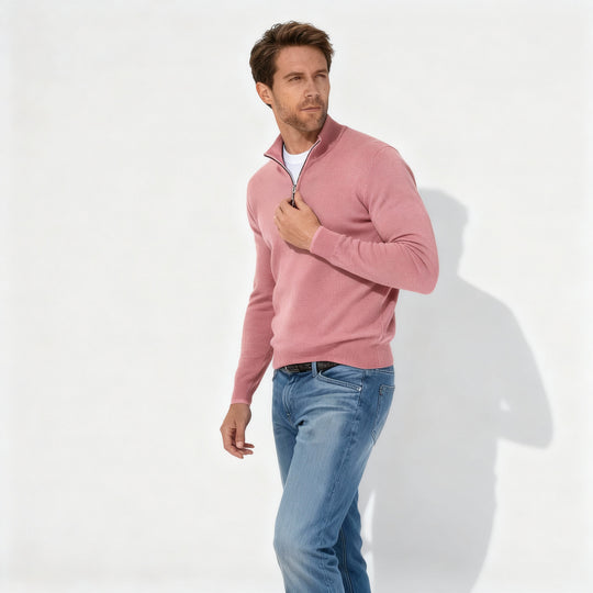 V-Ausschnitt Zipper Pullover