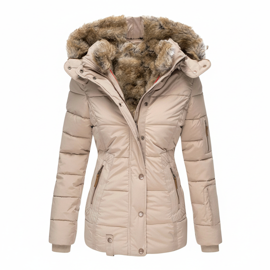 Warme Gefütterte Winterjacke Damen | EB