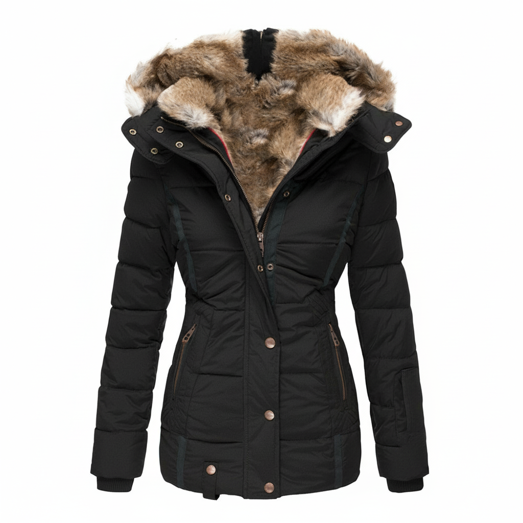 Warme Gefütterte Winterjacke Damen | EB