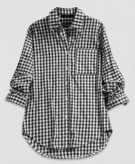 Damen Kariertes Hemd Oversize | EB