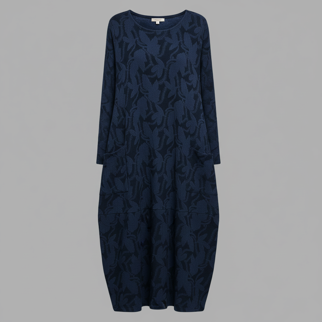 Luxuriöses Winterkleid Druck Elegant Komfort | EB