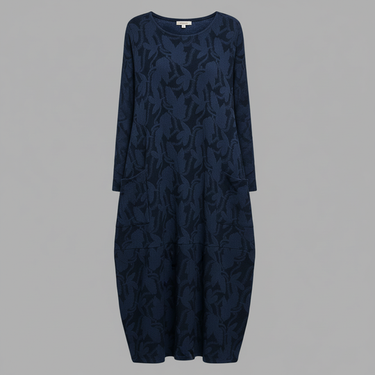 Luxuriöses Winterkleid Druck Elegant Komfort | EB