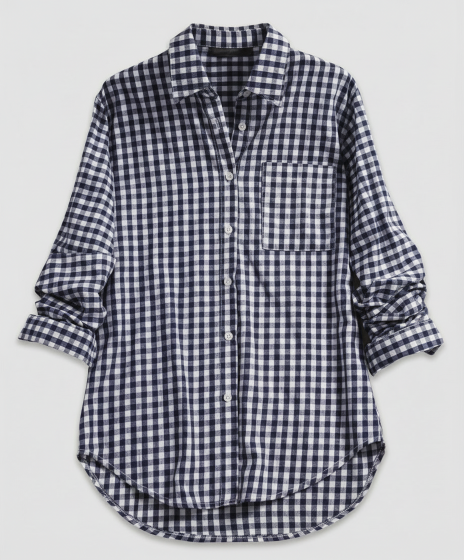 Damen Kariertes Hemd Oversize | EB