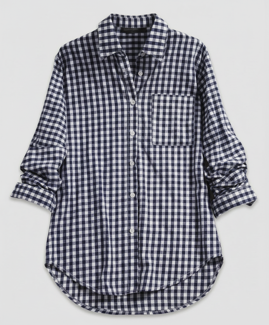 Damen Kariertes Hemd Oversize | EB