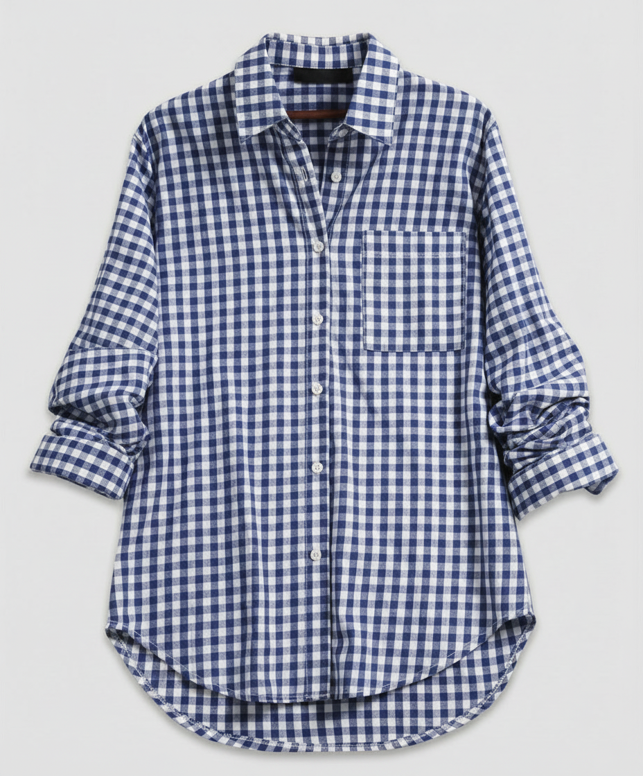 Damen Kariertes Hemd Oversize | EB