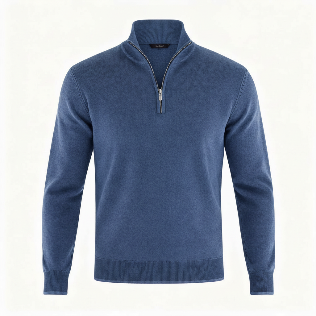Eleganter Merino Komfort Pullover Damen Reißverschluss Moderne Strickware | EB