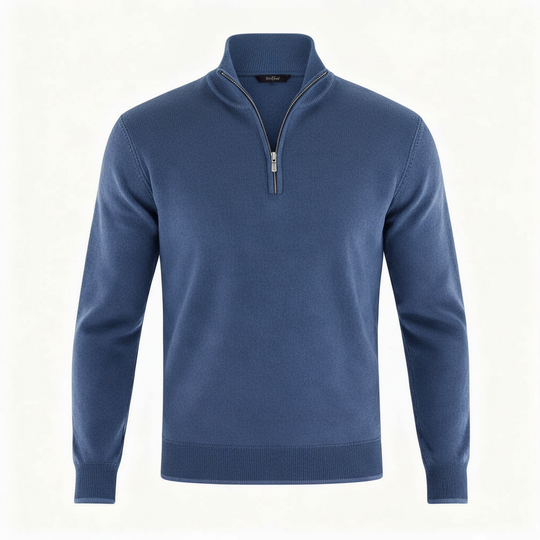 Eleganter Merino Komfort Pullover Damen Reißverschluss Moderne Strickware | EB
