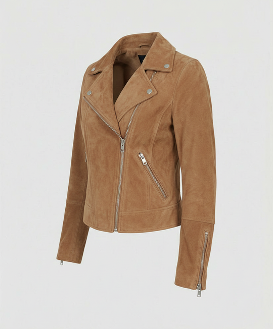 EB | Damen Wildleder Bikerjacke