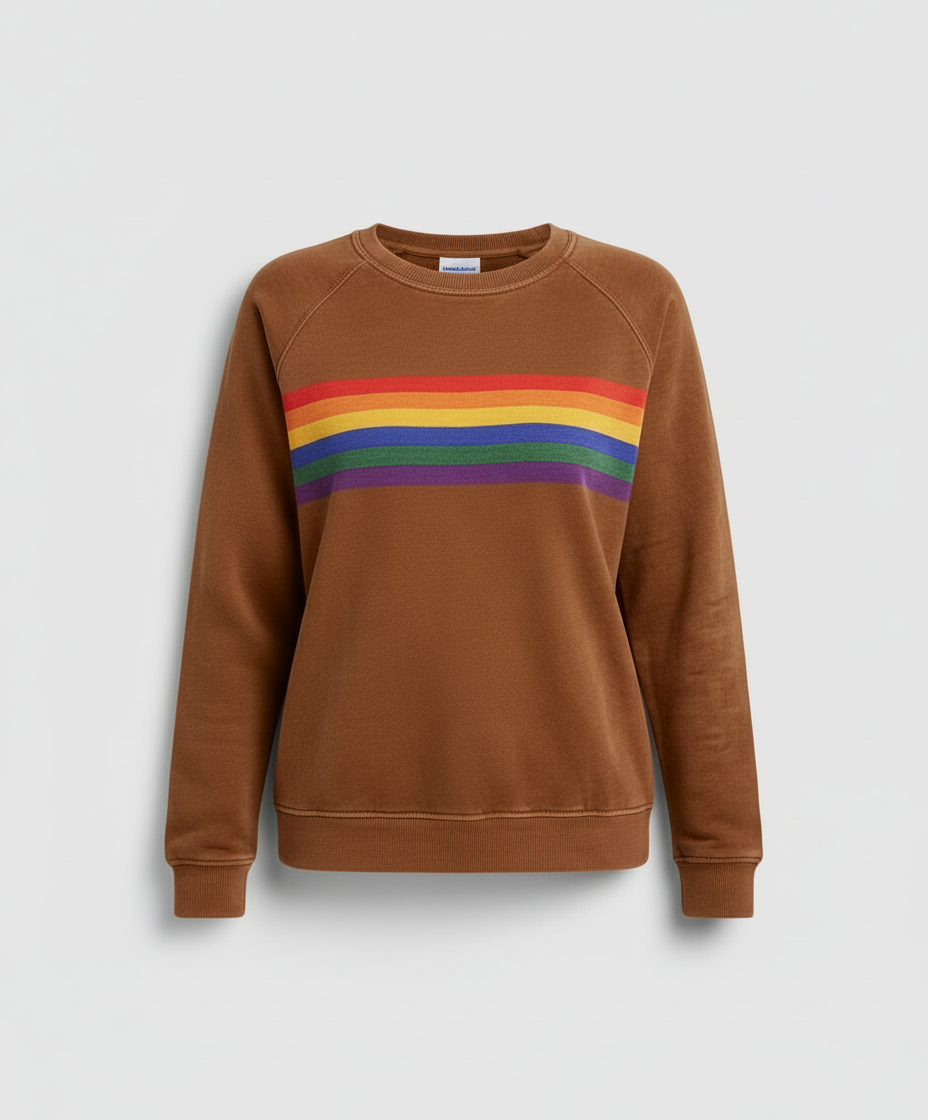 Weicher Regenbogen Pullover Damen | EB
