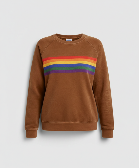 Weicher Regenbogen Pullover Damen | EB