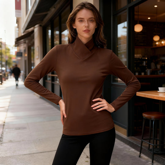 EB | Eleganter Rollkragenpullover Mit Hohem Kragen