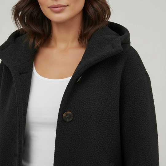 Eleganter Wintermantel Damen Komfort Langer Mantel Fleece | EB