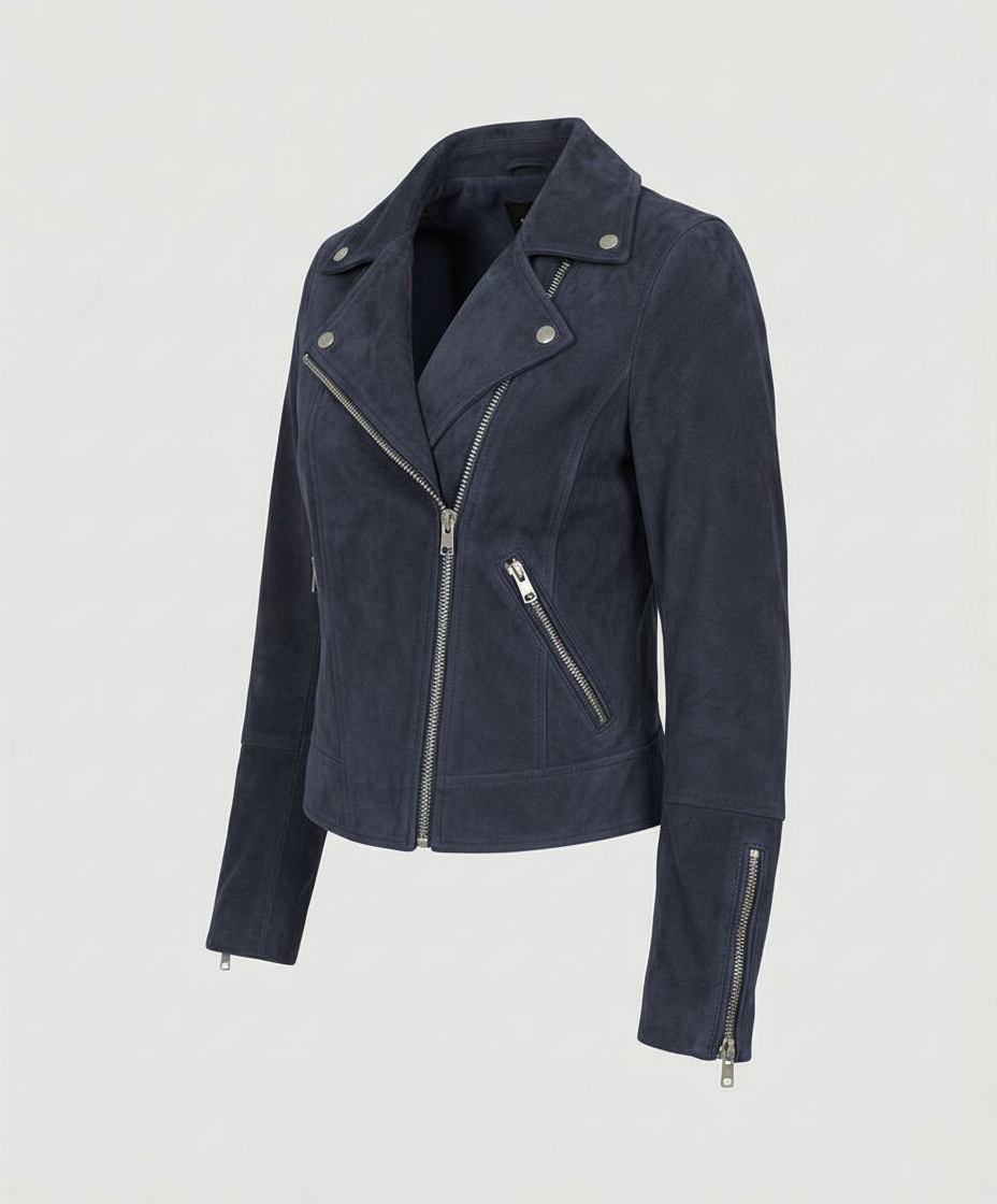 EB | Damen Wildleder Bikerjacke