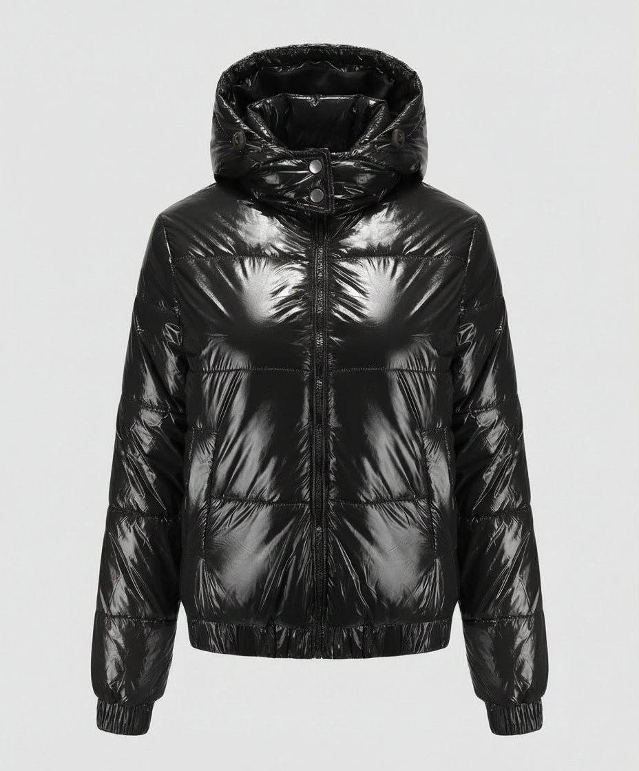Hochglänzende Damen Steppjacke | EB